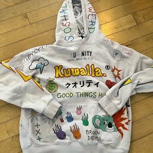 Kuwalla Multicolor Graphic Hoodie light purple